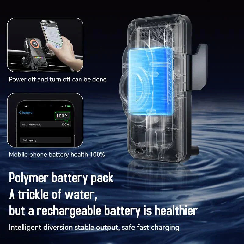 🔥HOT SALE 49% OFF🎁⚡Over 50K sold! 📱Smart 2-in-1 Car Rotating Mobile Phone Holder & Wireless Charger⚡