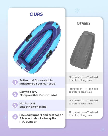 Inflatable Snow Sled with Handles