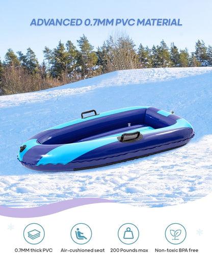Inflatable Snow Sled with Handles